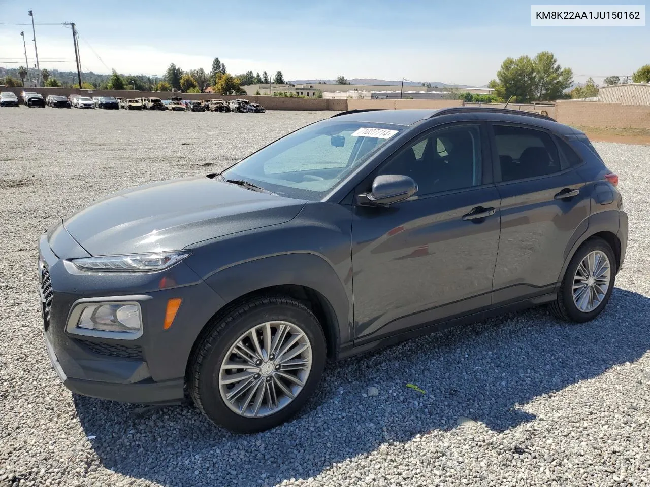 2018 Hyundai Kona Sel VIN: KM8K22AA1JU150162 Lot: 71007714