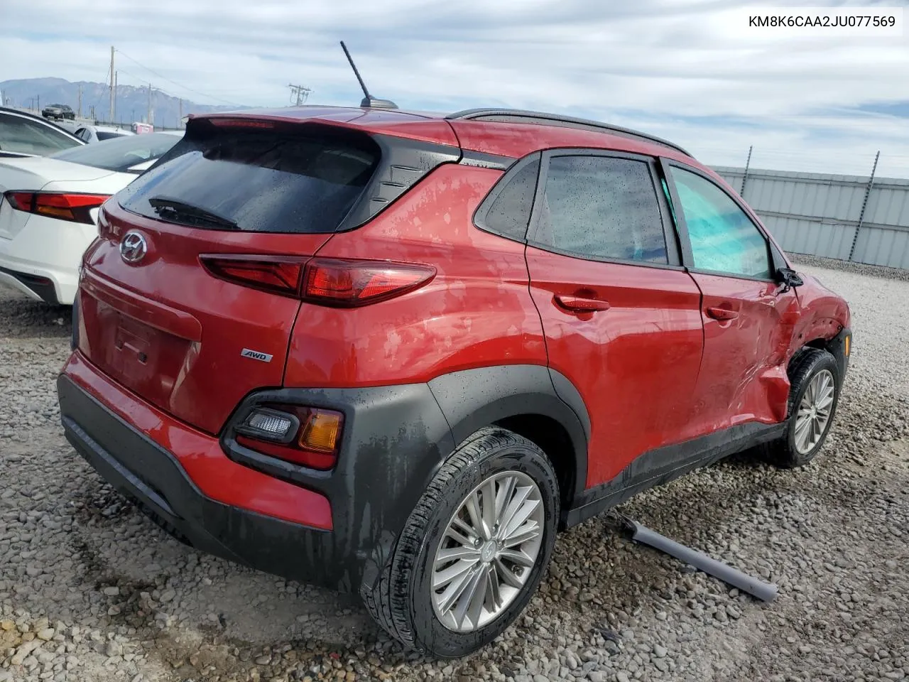 2018 Hyundai Kona Sel VIN: KM8K6CAA2JU077569 Lot: 72738404