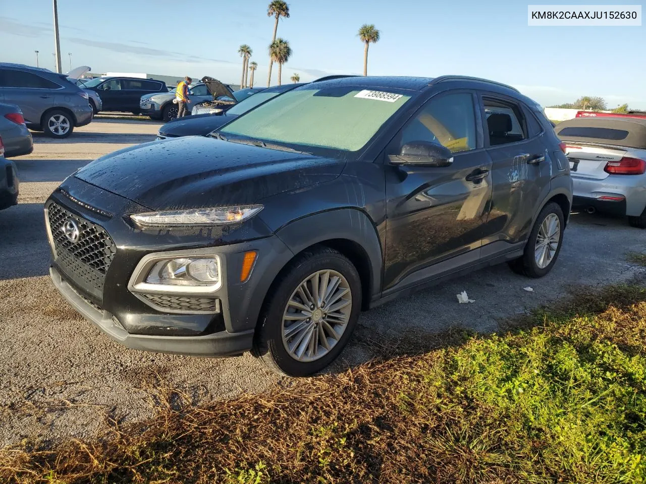 2018 Hyundai Kona Sel VIN: KM8K2CAAXJU152630 Lot: 73988594