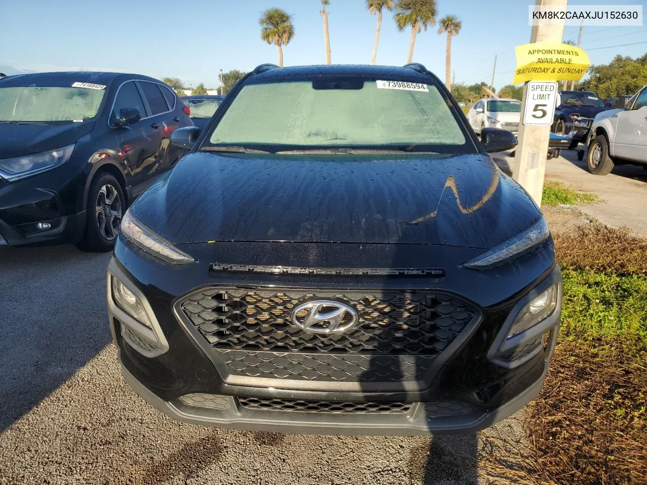 2018 Hyundai Kona Sel VIN: KM8K2CAAXJU152630 Lot: 73988594