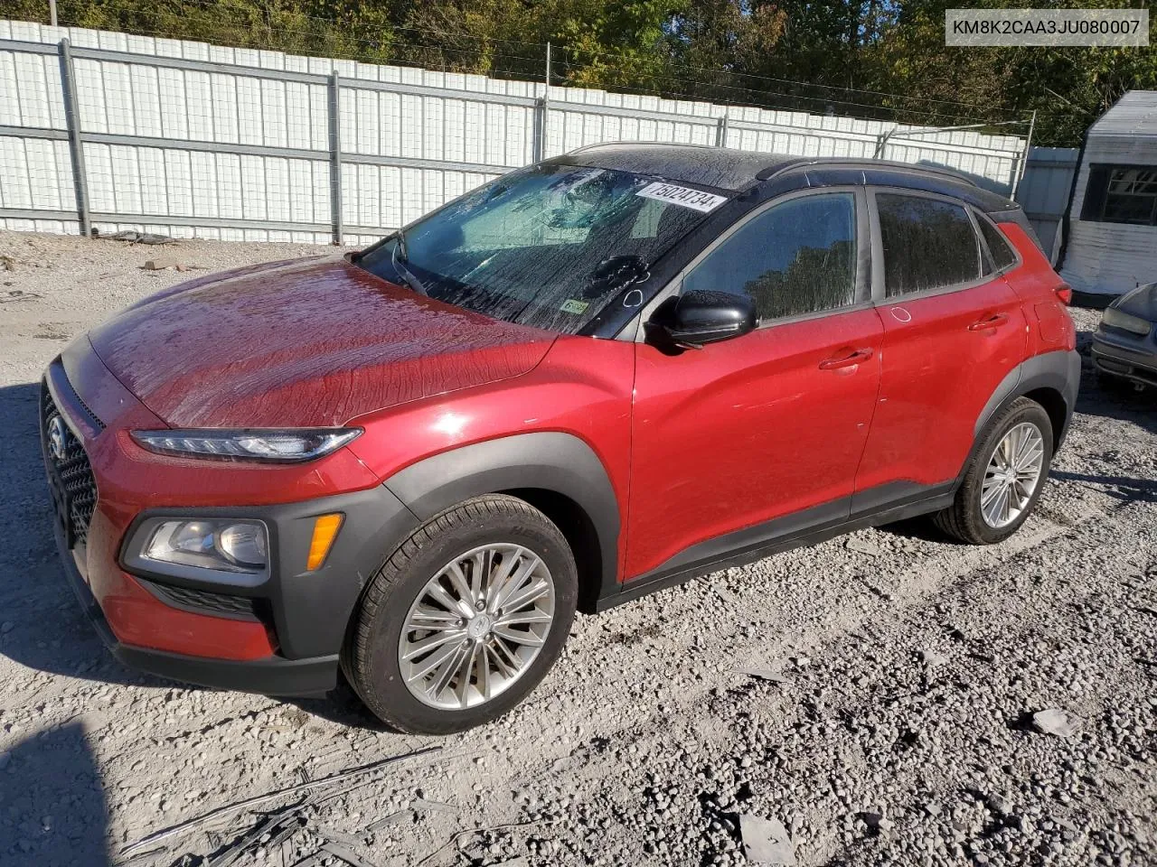 2018 Hyundai Kona Sel VIN: KM8K2CAA3JU080007 Lot: 75024734