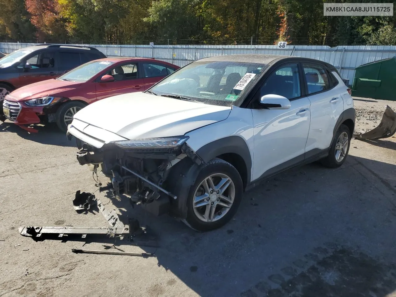 2018 Hyundai Kona Se VIN: KM8K1CAA8JU115725 Lot: 76104784