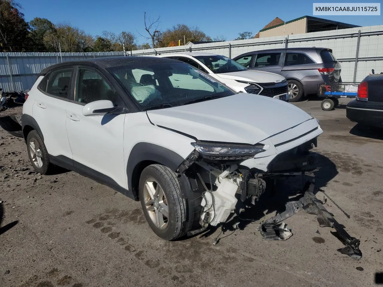 2018 Hyundai Kona Se VIN: KM8K1CAA8JU115725 Lot: 76104784