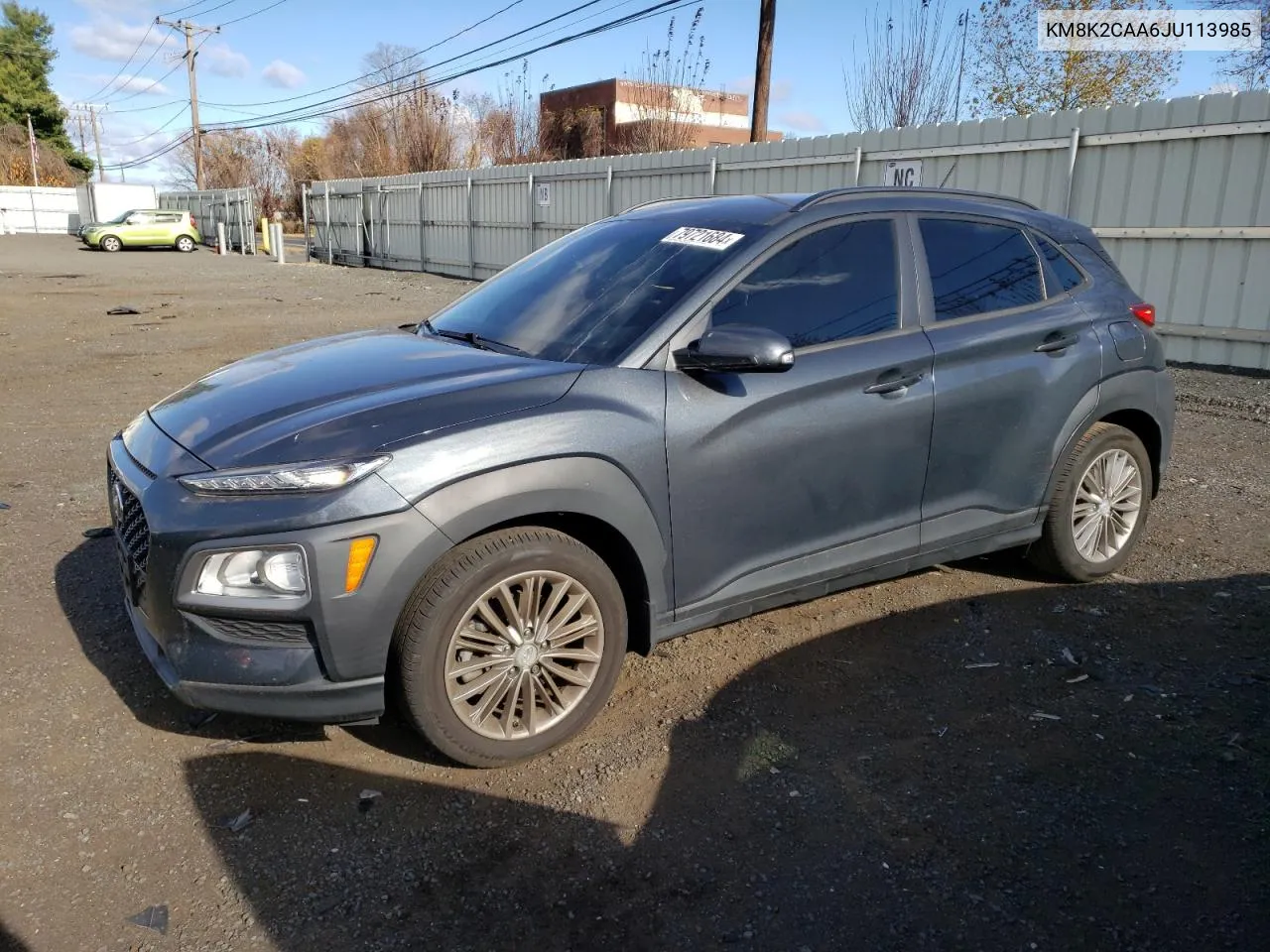 2018 Hyundai Kona Sel VIN: KM8K2CAA6JU113985 Lot: 79721684