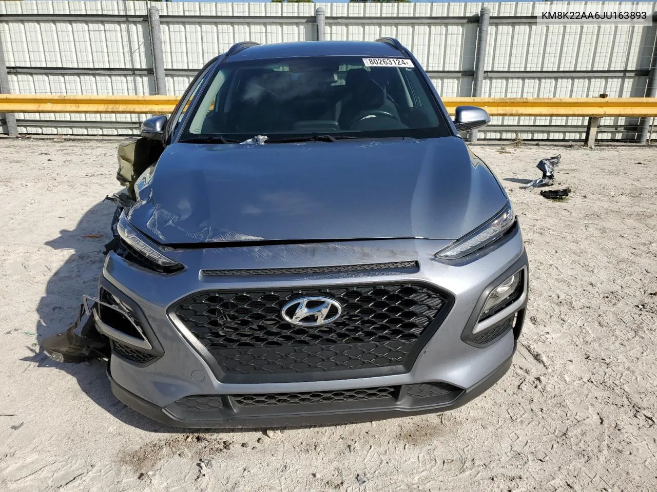 2018 Hyundai Kona Sel VIN: KM8K22AA6JU163893 Lot: 80263124