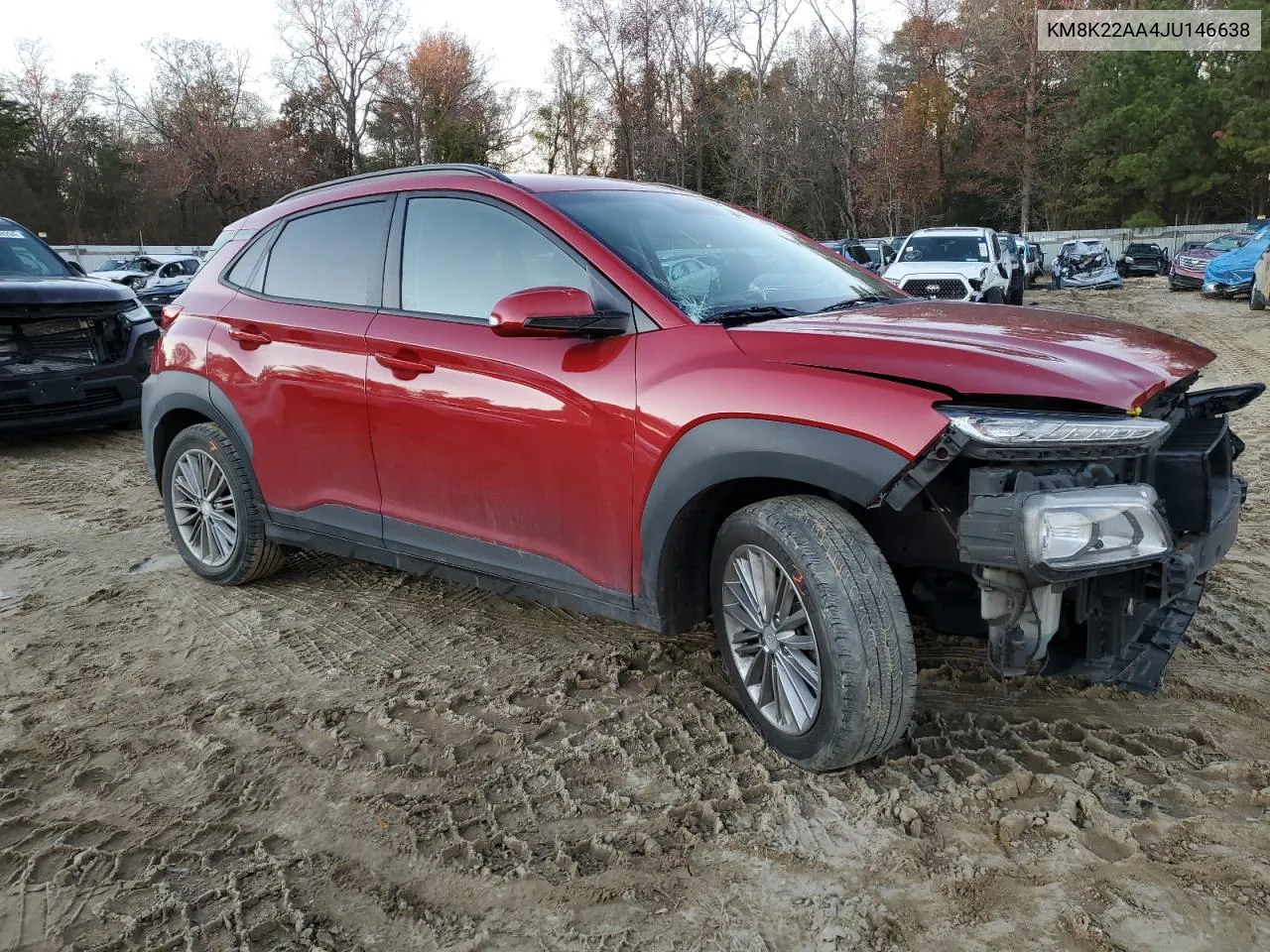 2018 Hyundai Kona Sel VIN: KM8K22AA4JU146638 Lot: 80618054