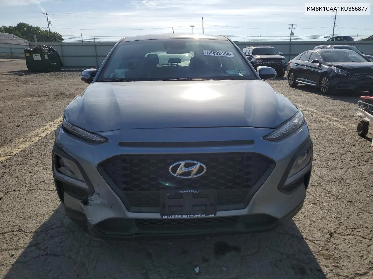 2019 Hyundai Kona Se VIN: KM8K1CAA1KU366877 Lot: 59802464