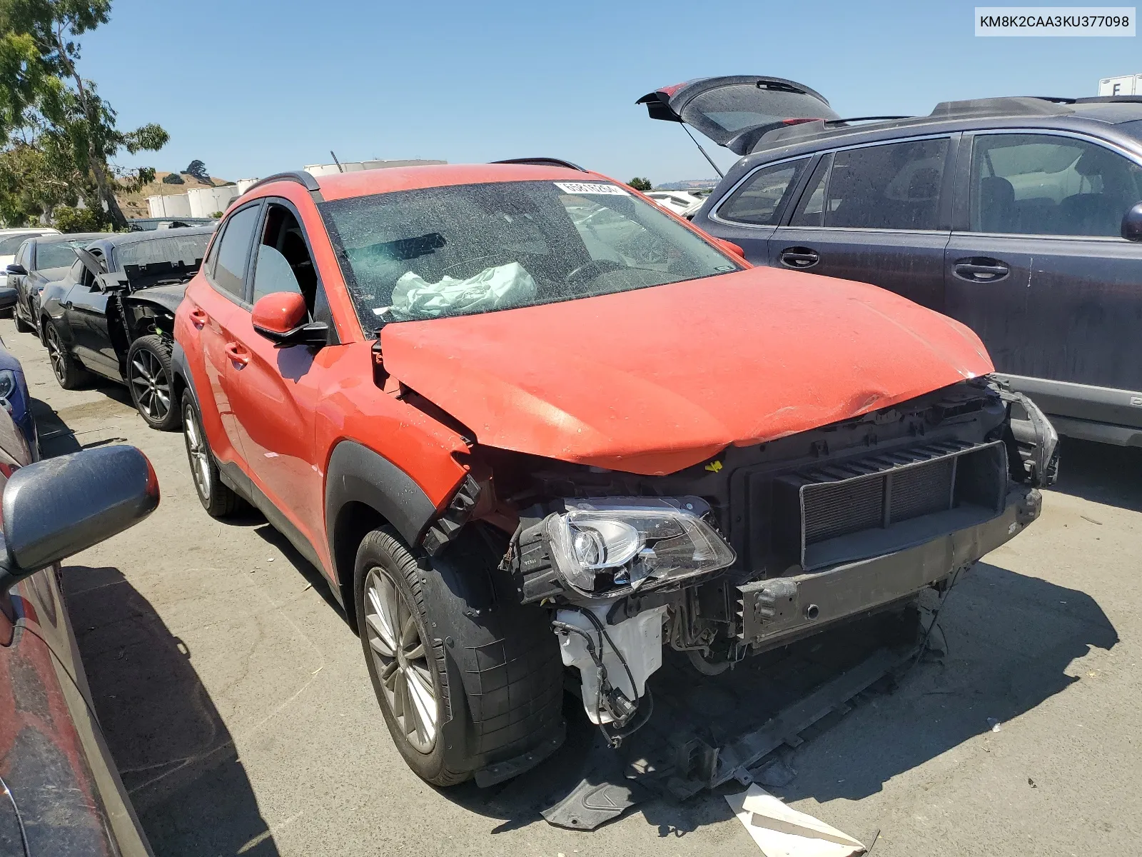 KM8K2CAA3KU377098 2019 Hyundai Kona Sel