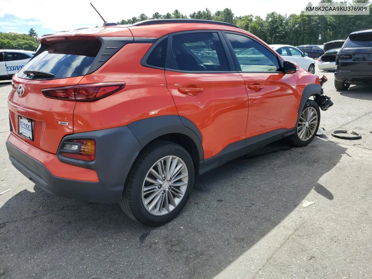 KM8K2CAA9KU376909 2019 Hyundai Kona Sel