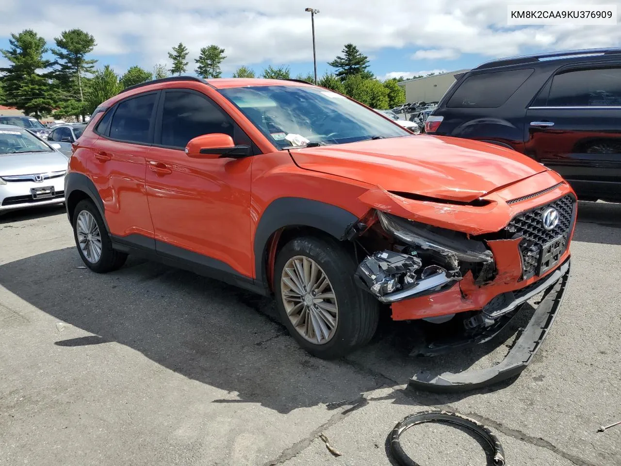 2019 Hyundai Kona Sel VIN: KM8K2CAA9KU376909 Lot: 65913984