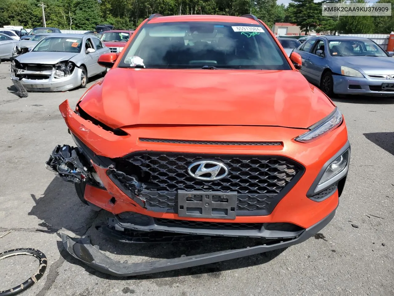 2019 Hyundai Kona Sel VIN: KM8K2CAA9KU376909 Lot: 65913984