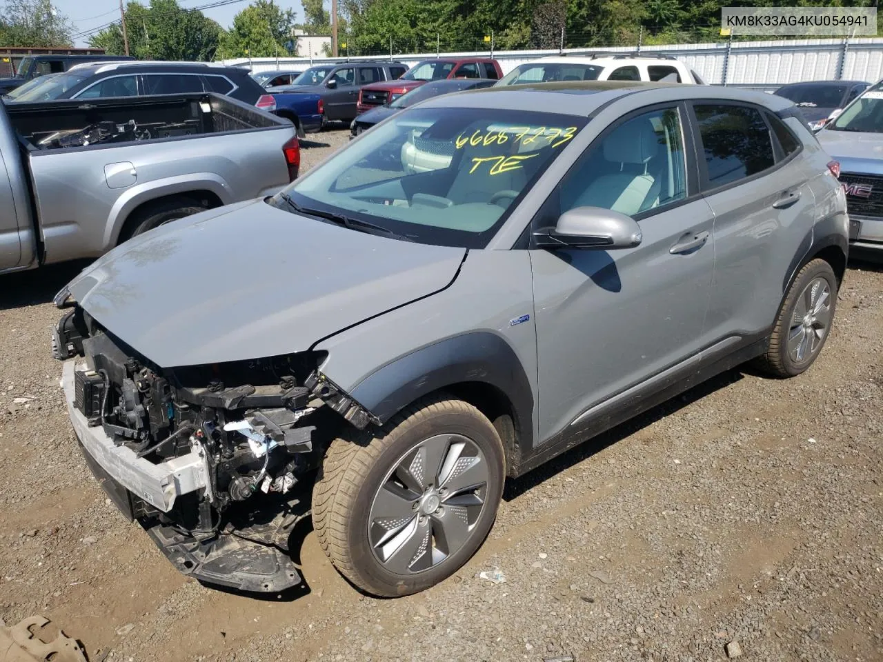 2019 Hyundai Kona Limited VIN: KM8K33AG4KU054941 Lot: 66687273