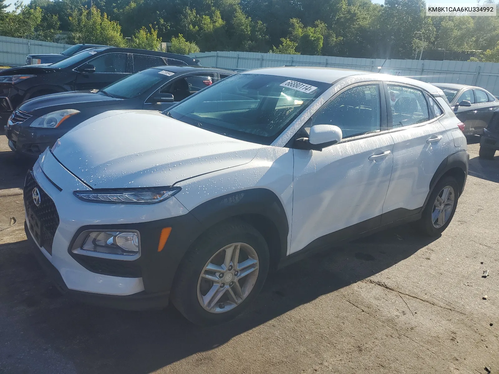 2019 Hyundai Kona Se VIN: KM8K1CAA6KU334992 Lot: 66880114