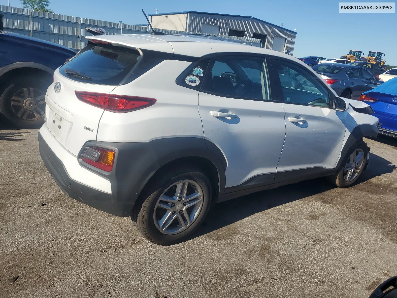 2019 Hyundai Kona Se VIN: KM8K1CAA6KU334992 Lot: 66880114