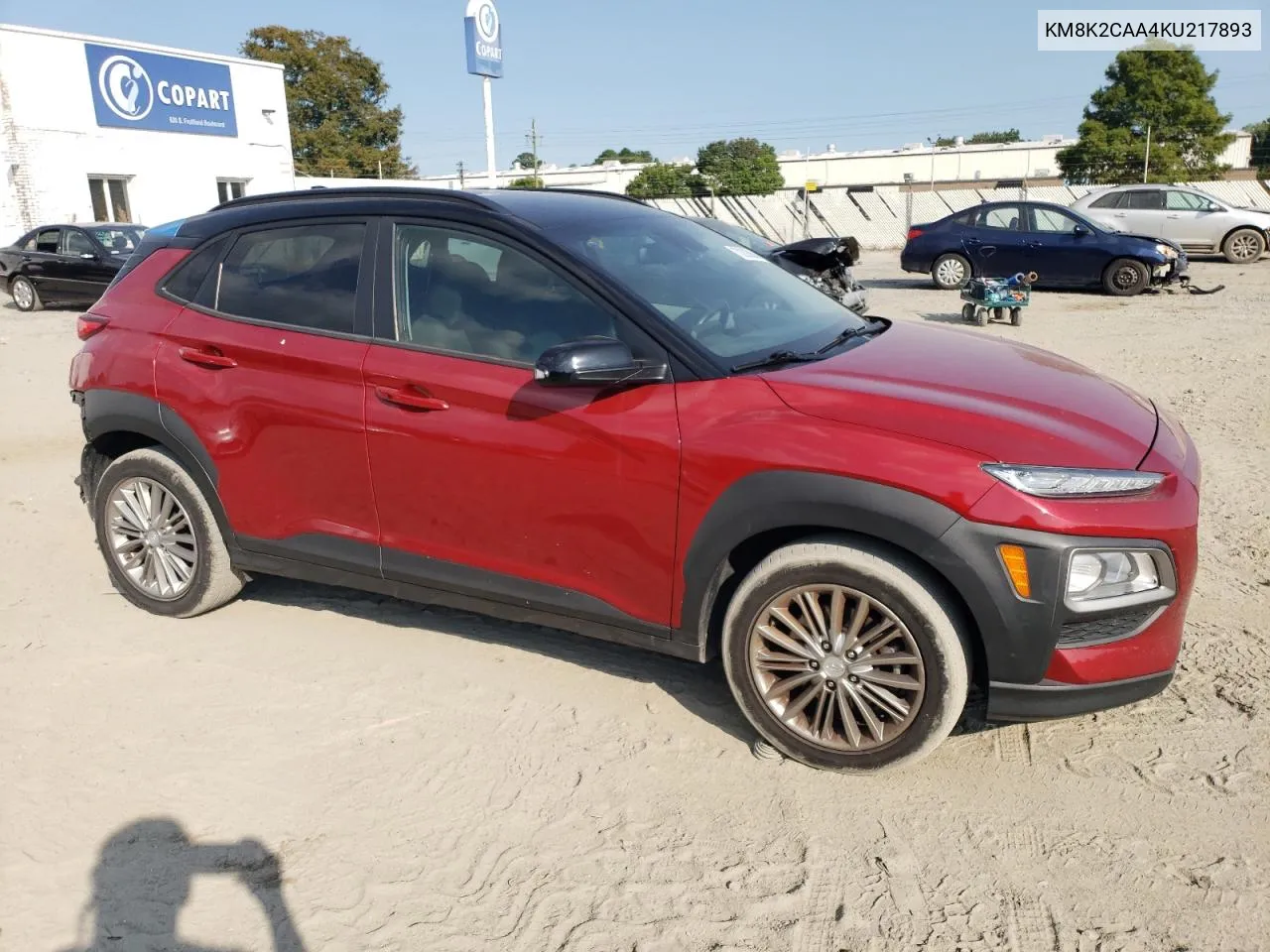 2019 Hyundai Kona Sel VIN: KM8K2CAA4KU217893 Lot: 70203884