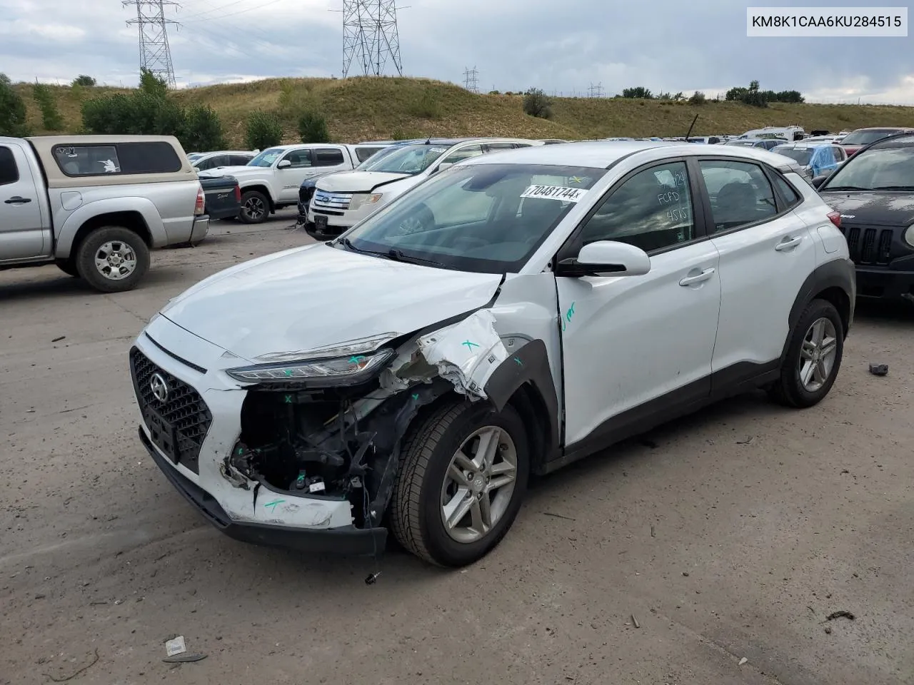 2019 Hyundai Kona Se VIN: KM8K1CAA6KU284515 Lot: 70481744