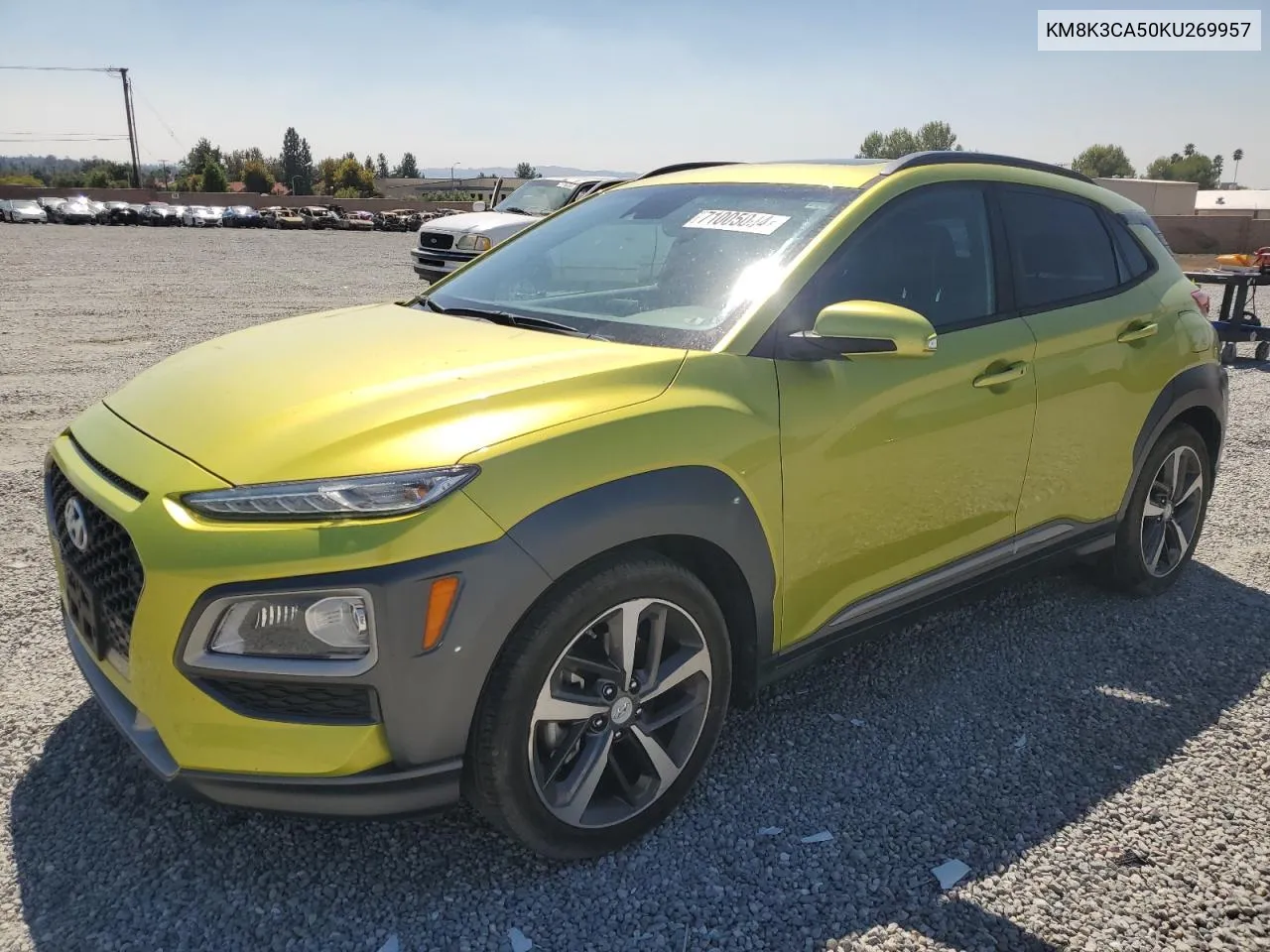 2019 Hyundai Kona Limited VIN: KM8K3CA50KU269957 Lot: 71005004