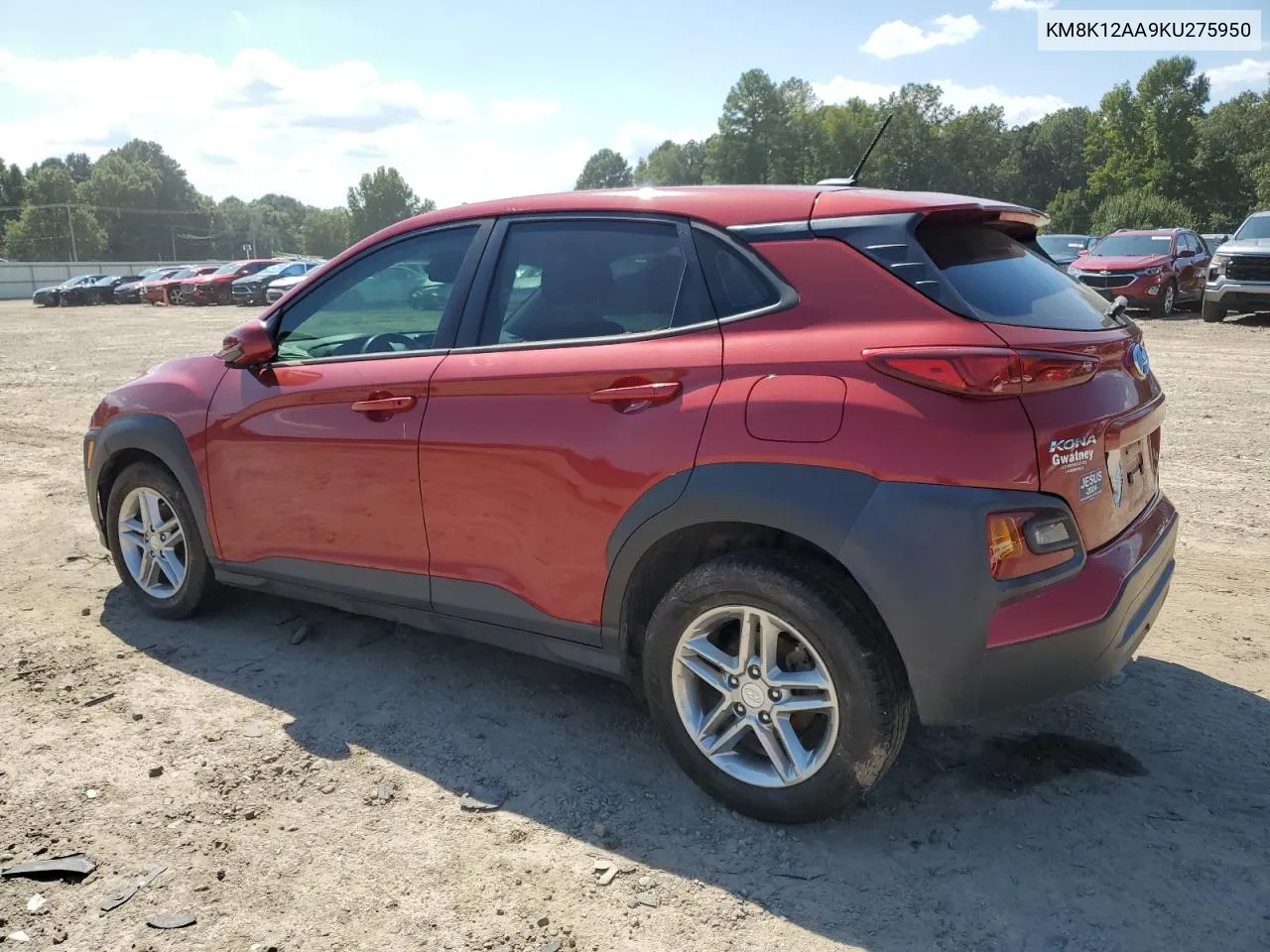 2019 Hyundai Kona Se VIN: KM8K12AA9KU275950 Lot: 71940284