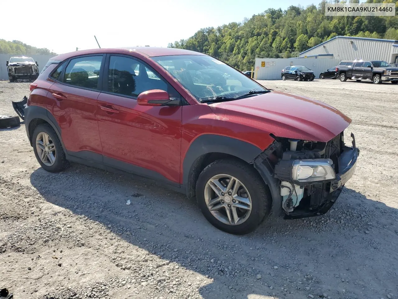 2019 Hyundai Kona Se VIN: KM8K1CAA9KU214460 Lot: 72012734