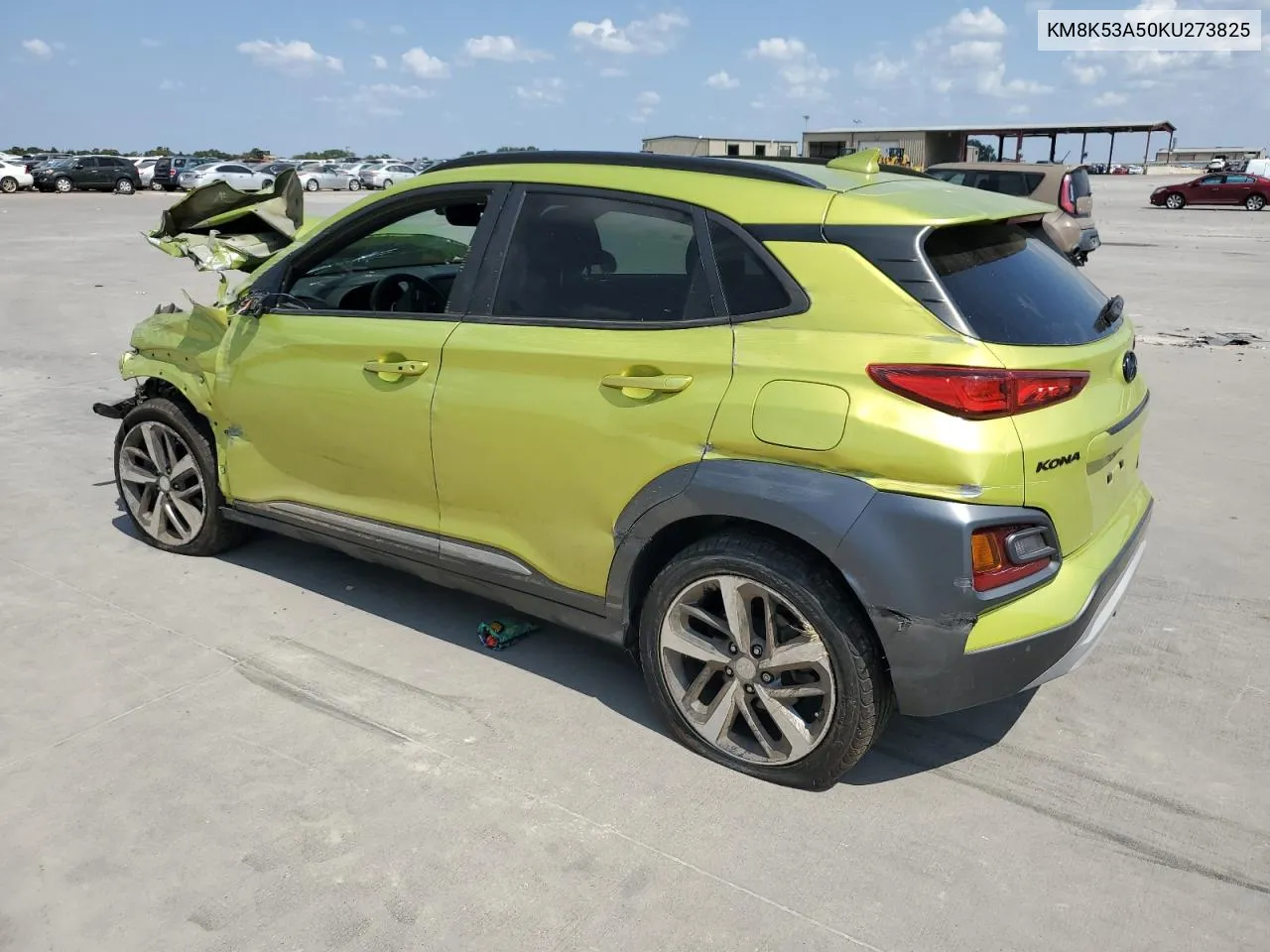 2019 Hyundai Kona Ultimate VIN: KM8K53A50KU273825 Lot: 72179024