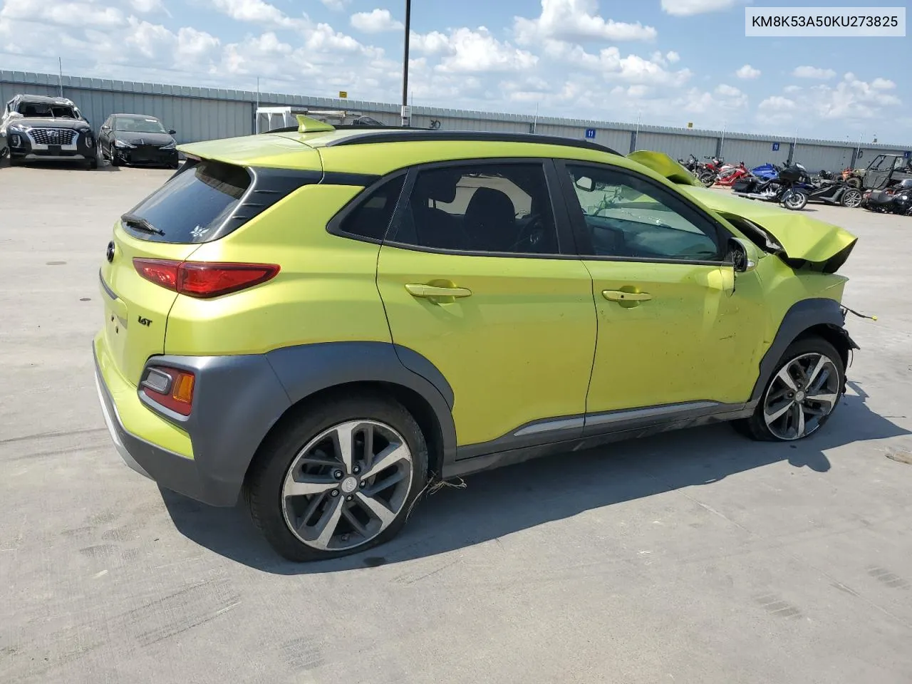 2019 Hyundai Kona Ultimate VIN: KM8K53A50KU273825 Lot: 72179024