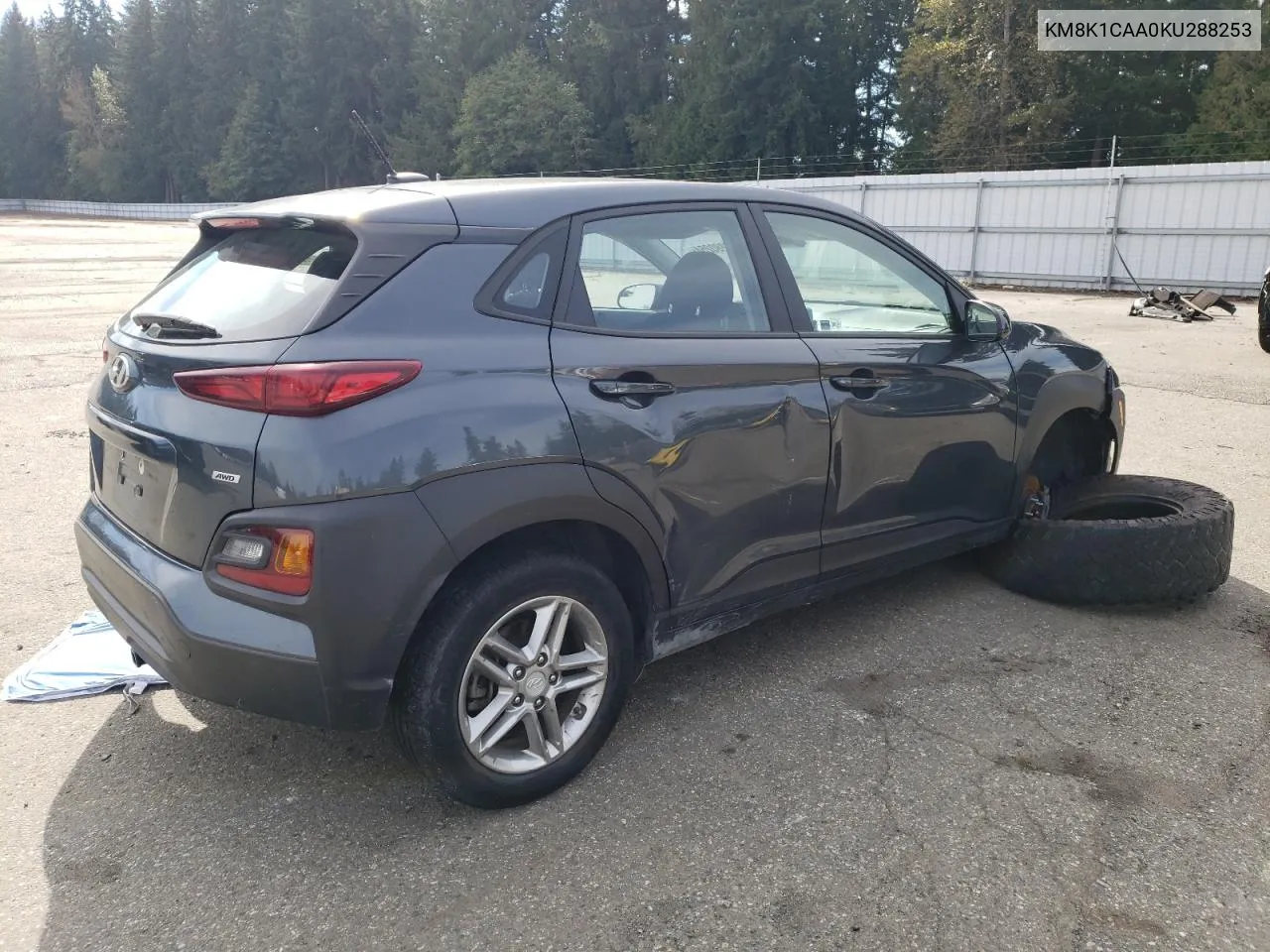 2019 Hyundai Kona Se VIN: KM8K1CAA0KU288253 Lot: 72280254