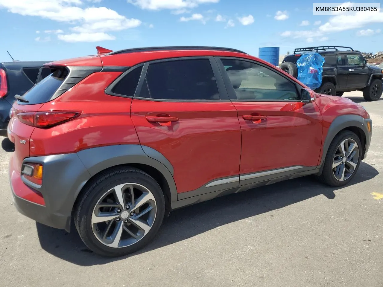 2019 Hyundai Kona Ultimate VIN: KM8K53A55KU380465 Lot: 72291174