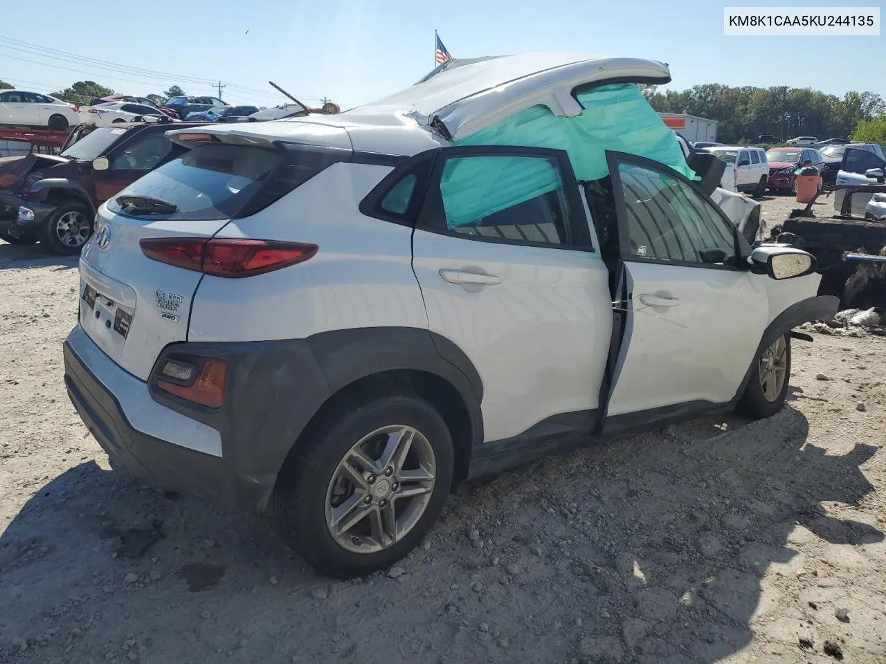 2019 Hyundai Kona Se VIN: KM8K1CAA5KU244135 Lot: 72517154