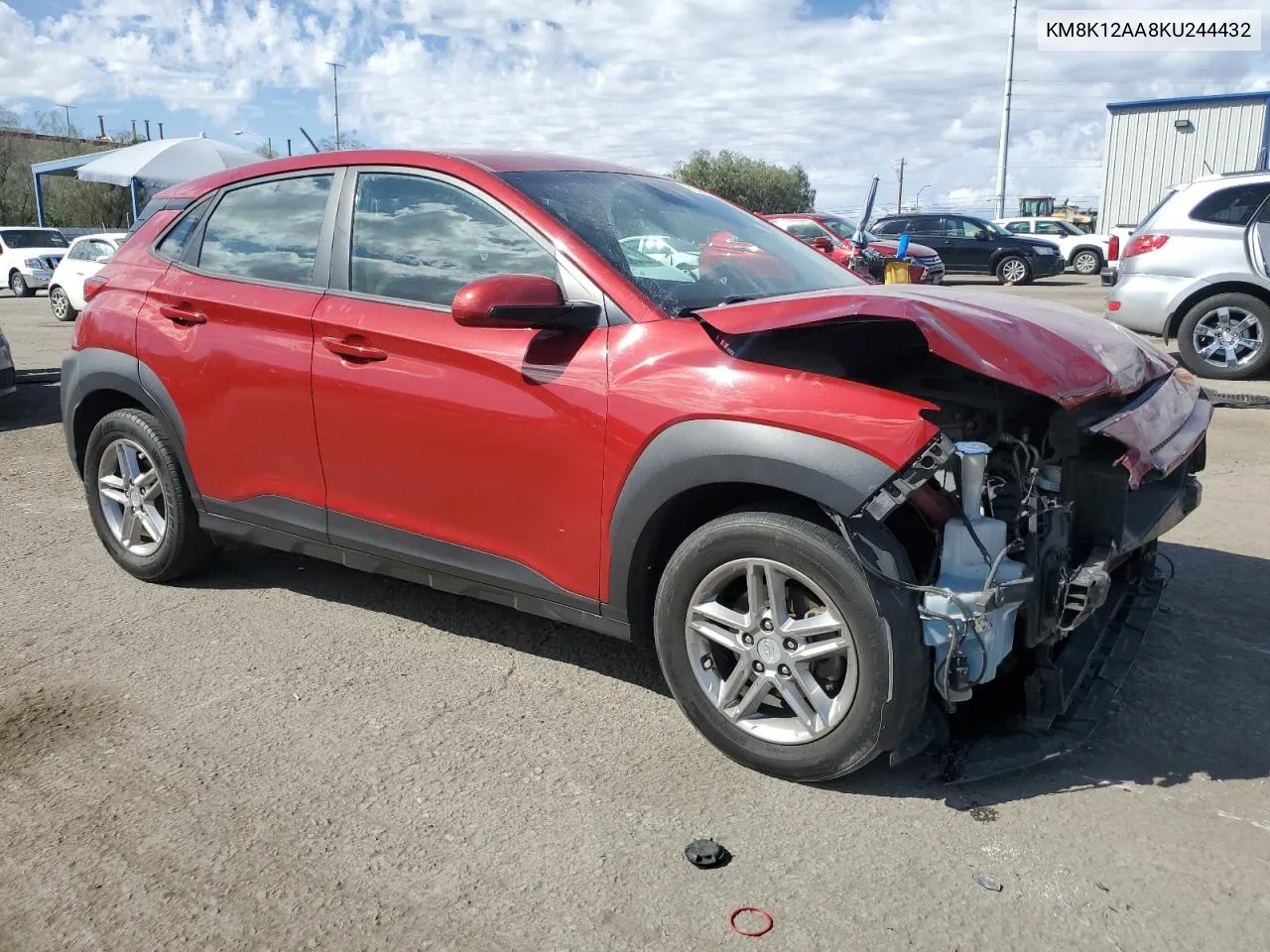 2019 Hyundai Kona Se VIN: KM8K12AA8KU244432 Lot: 72594074