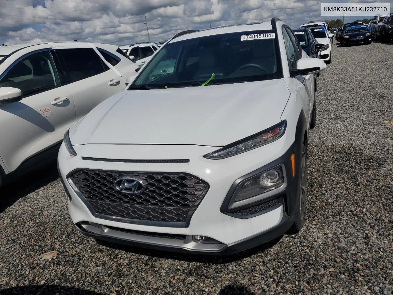 2019 Hyundai Kona Limited VIN: KM8K33A51KU232710 Lot: 74045104