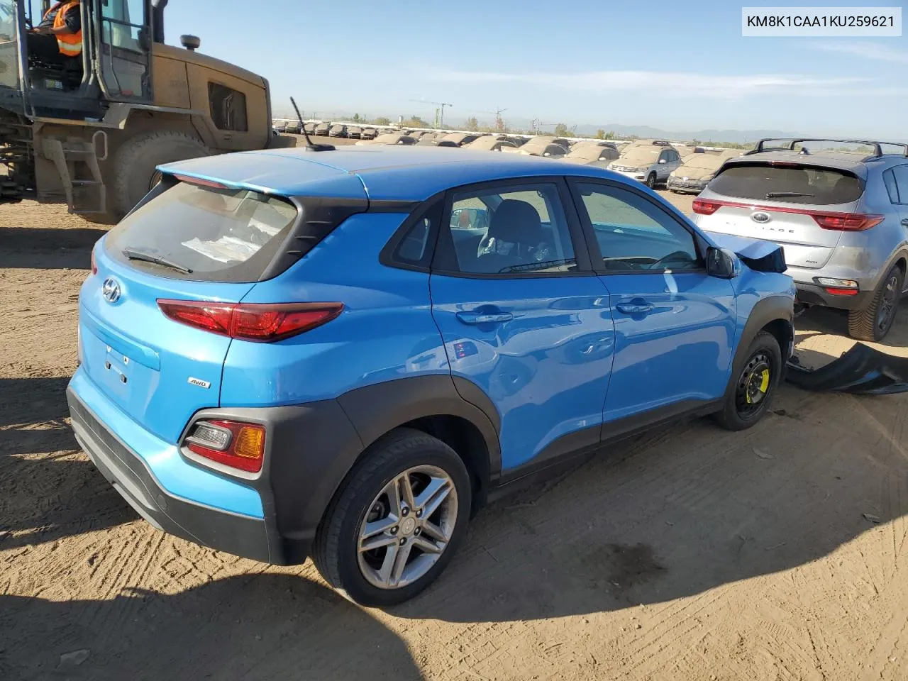 2019 Hyundai Kona Se VIN: KM8K1CAA1KU259621 Lot: 74949604