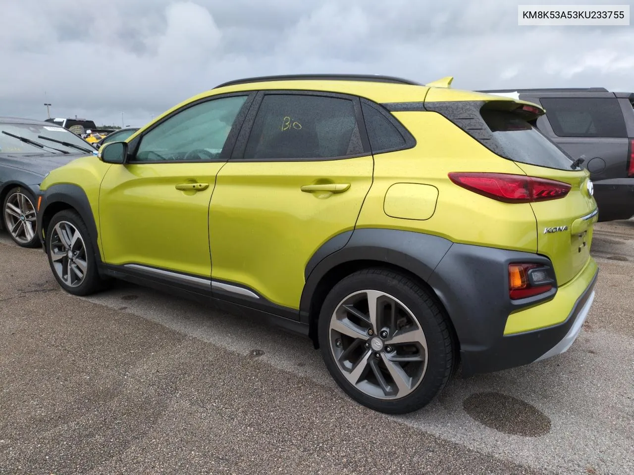 2019 Hyundai Kona Ultimate VIN: KM8K53A53KU233755 Lot: 74968504