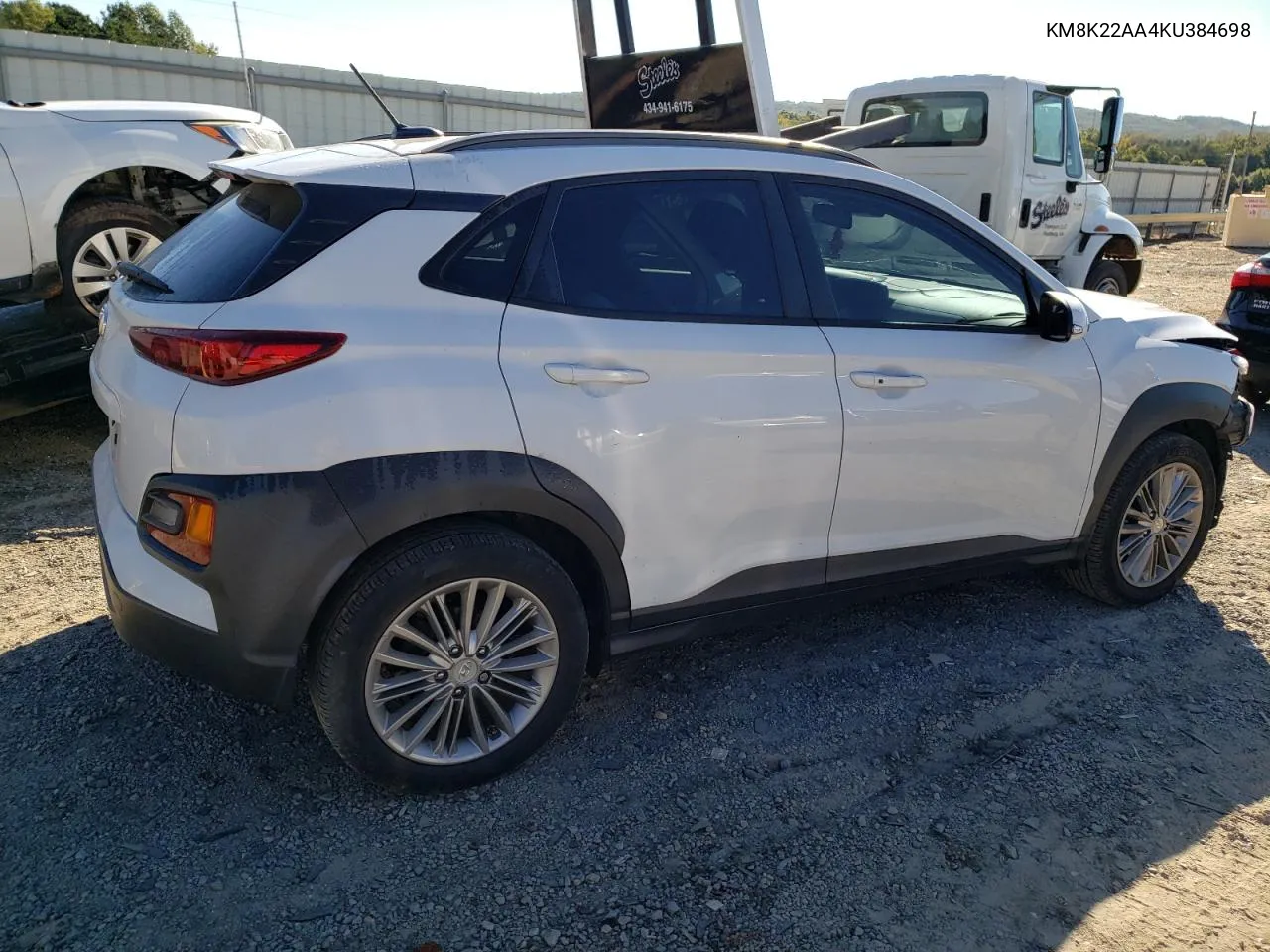 2019 Hyundai Kona Sel VIN: KM8K22AA4KU384698 Lot: 75533234