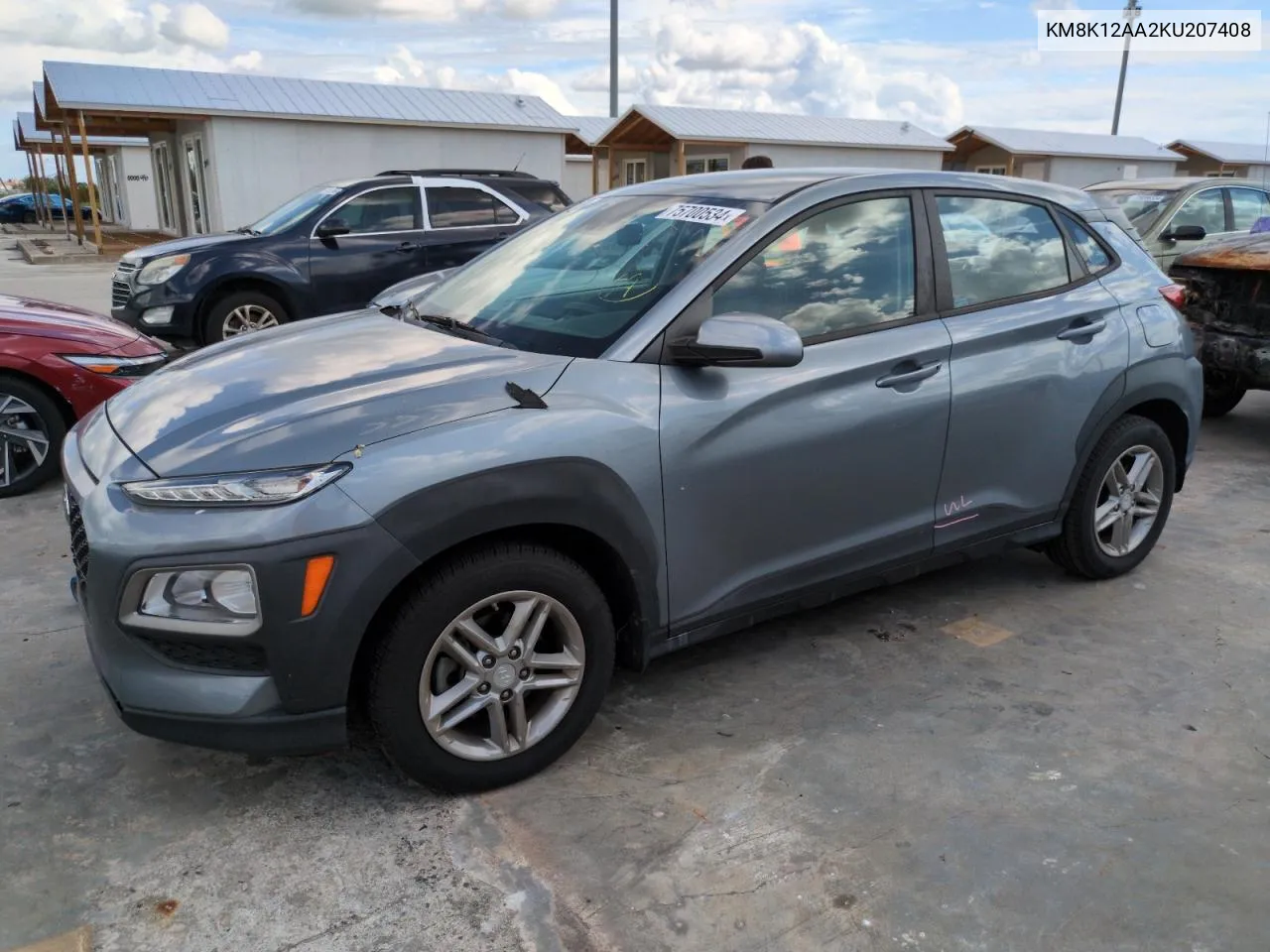 2019 Hyundai Kona Se VIN: KM8K12AA2KU207408 Lot: 75700534