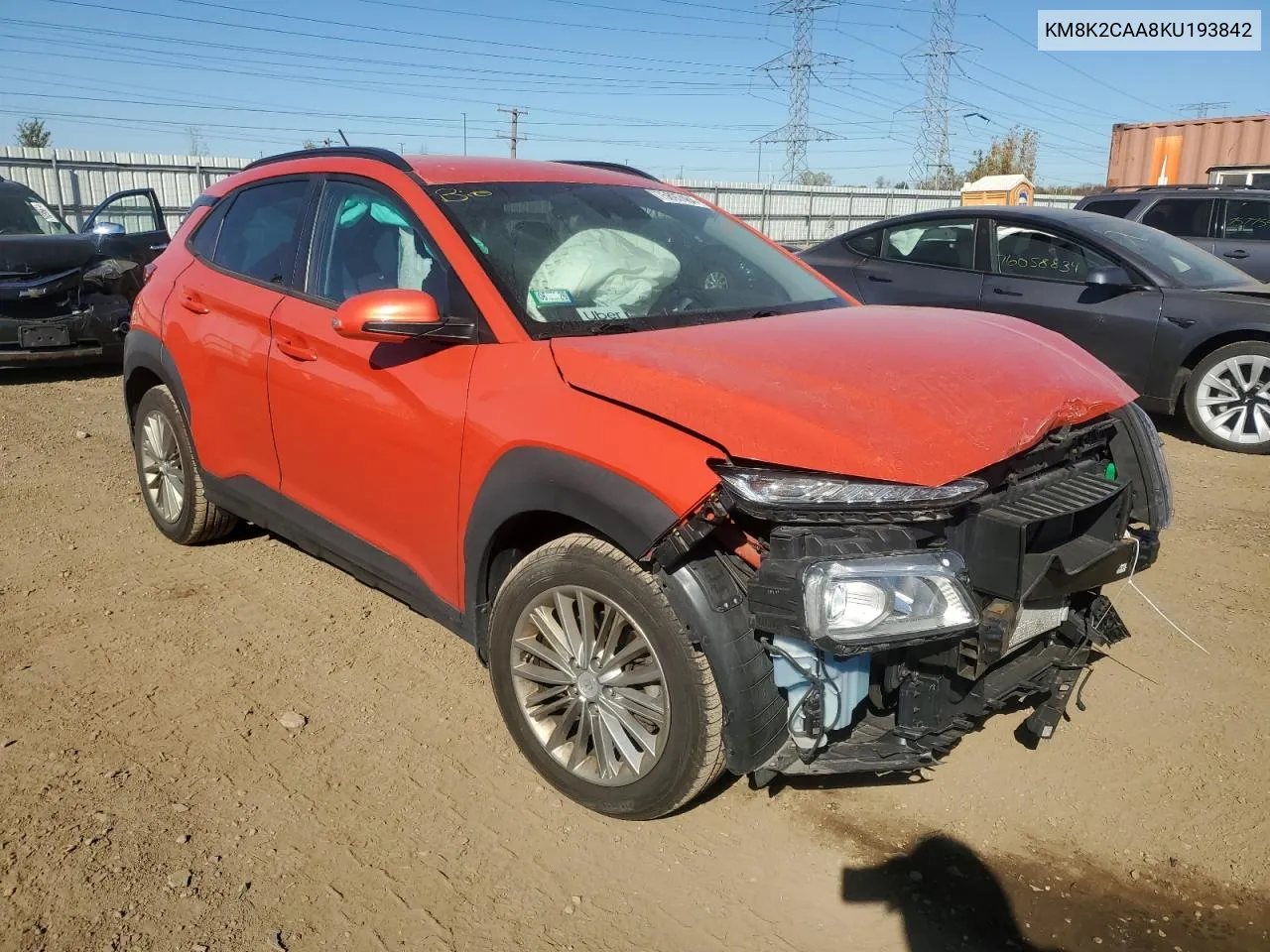 KM8K2CAA8KU193842 2019 Hyundai Kona Sel