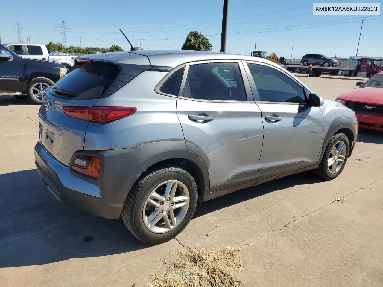 2019 Hyundai Kona Se VIN: KM8K12AA6KU222803 Lot: 76174584