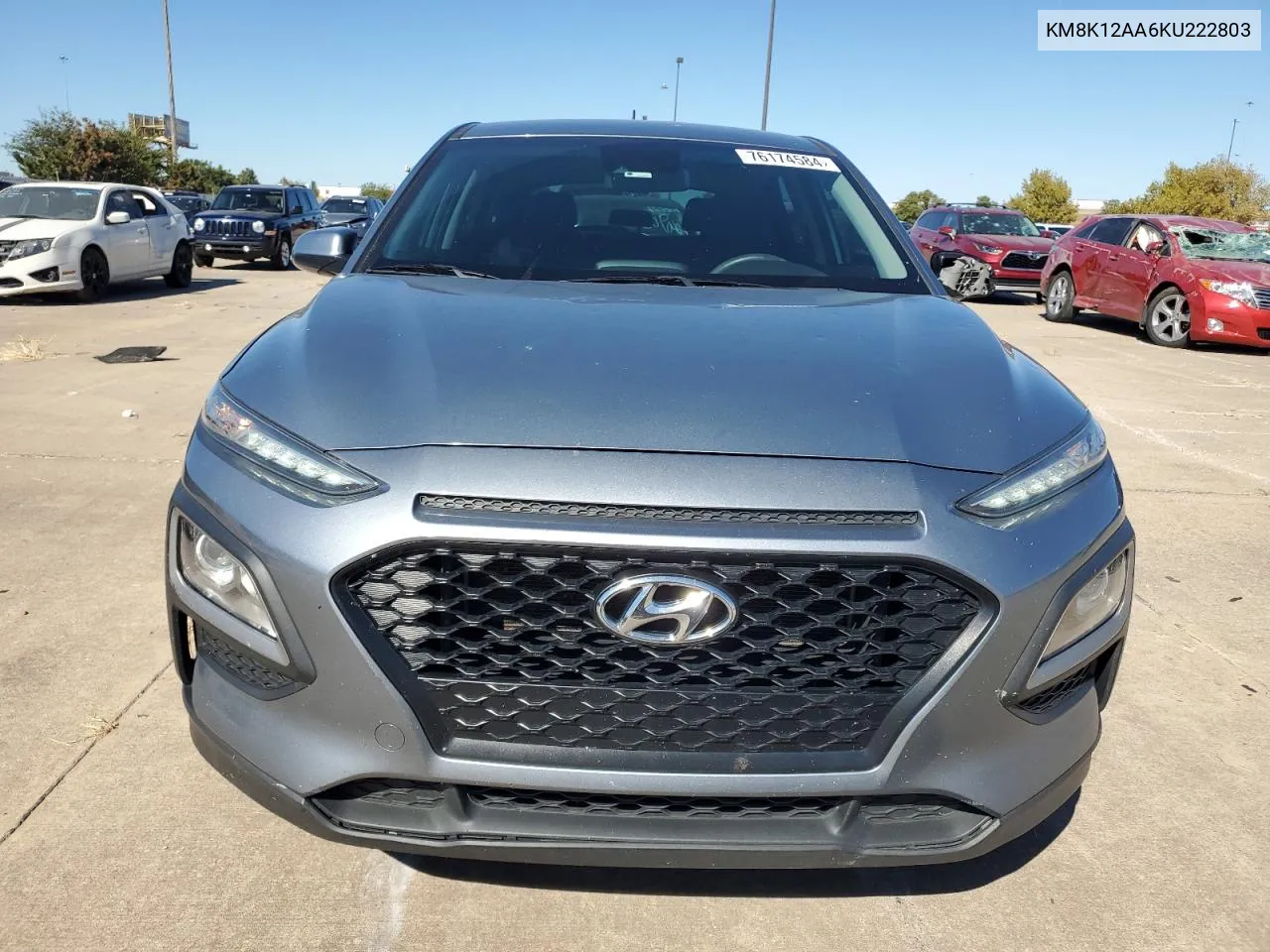 2019 Hyundai Kona Se VIN: KM8K12AA6KU222803 Lot: 76174584