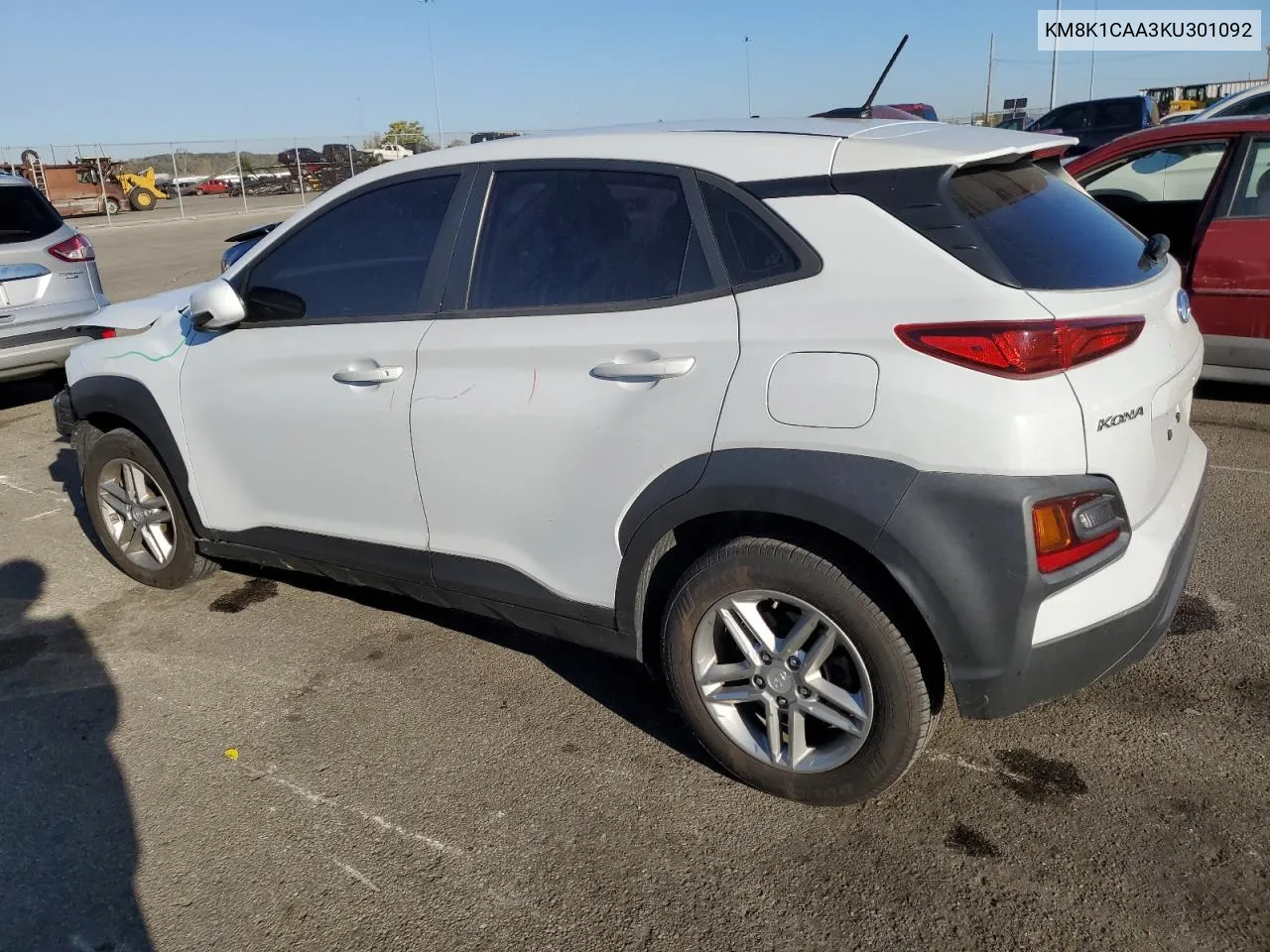 2019 Hyundai Kona Se VIN: KM8K1CAA3KU301092 Lot: 76307774