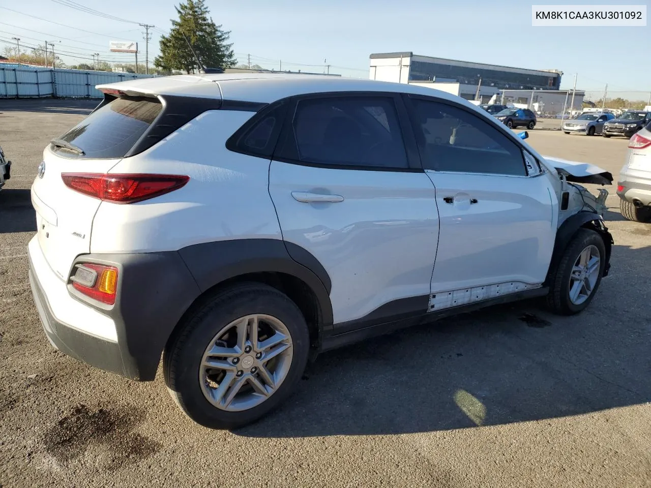 2019 Hyundai Kona Se VIN: KM8K1CAA3KU301092 Lot: 76307774