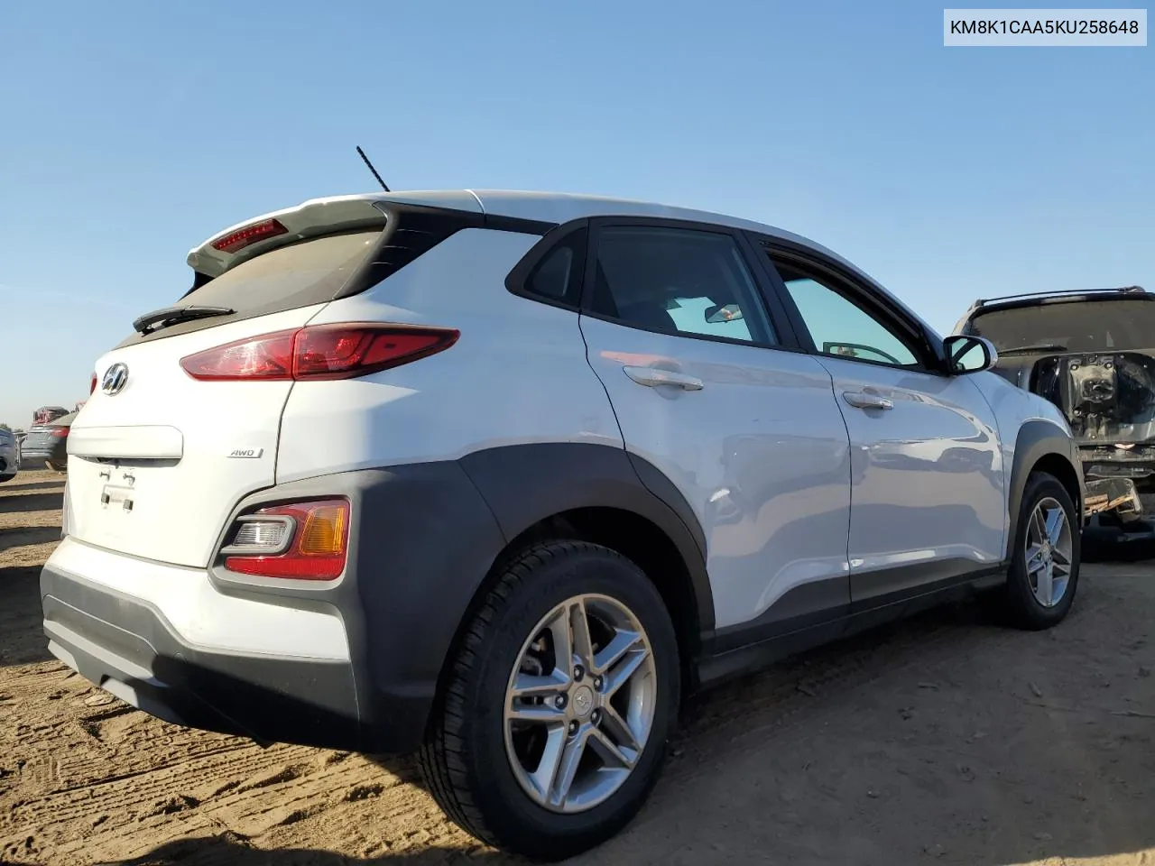 2019 Hyundai Kona Se VIN: KM8K1CAA5KU258648 Lot: 76329274