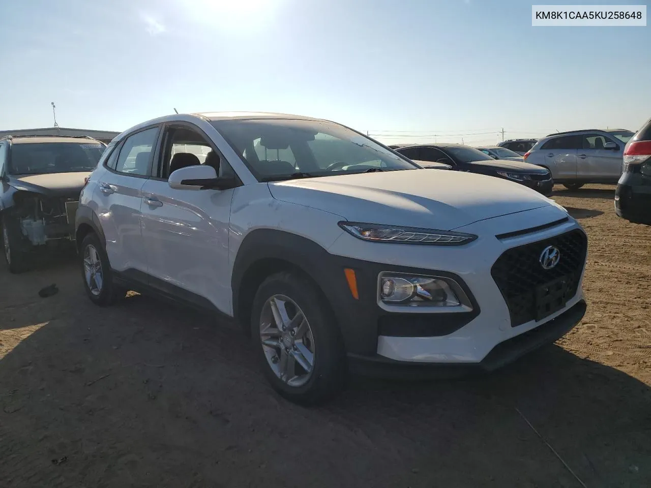 2019 Hyundai Kona Se VIN: KM8K1CAA5KU258648 Lot: 76329274