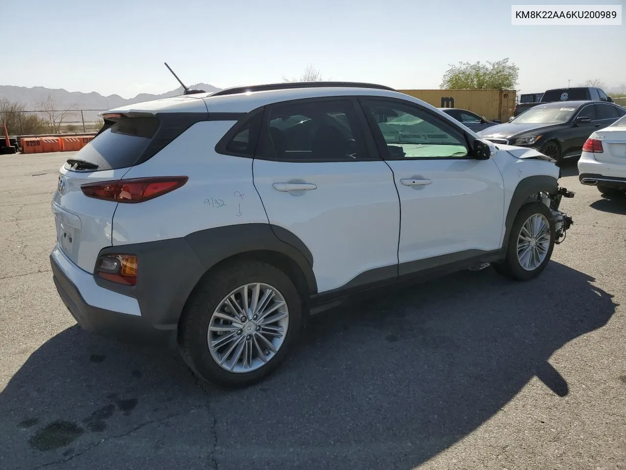 2019 Hyundai Kona Sel VIN: KM8K22AA6KU200989 Lot: 76762224