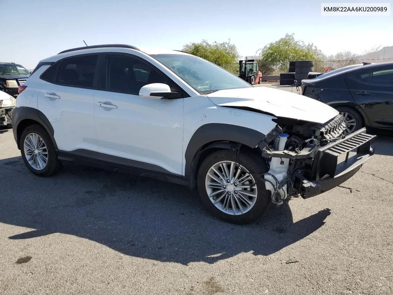 2019 Hyundai Kona Sel VIN: KM8K22AA6KU200989 Lot: 76762224