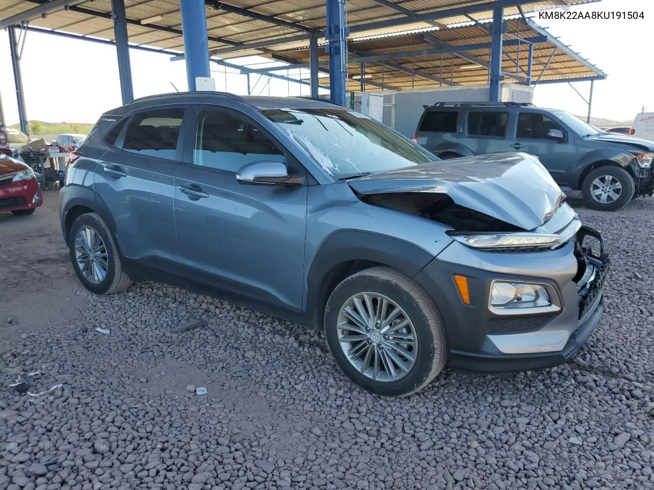 2019 Hyundai Kona Sel VIN: KM8K22AA8KU191504 Lot: 76951974