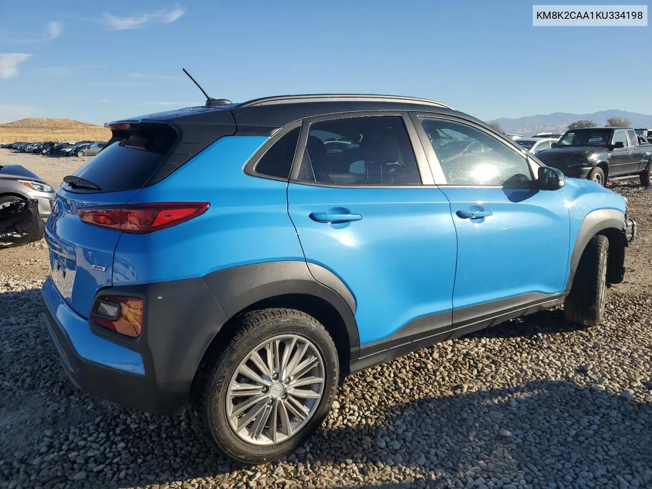 2019 Hyundai Kona Sel VIN: KM8K2CAA1KU334198 Lot: 76955454