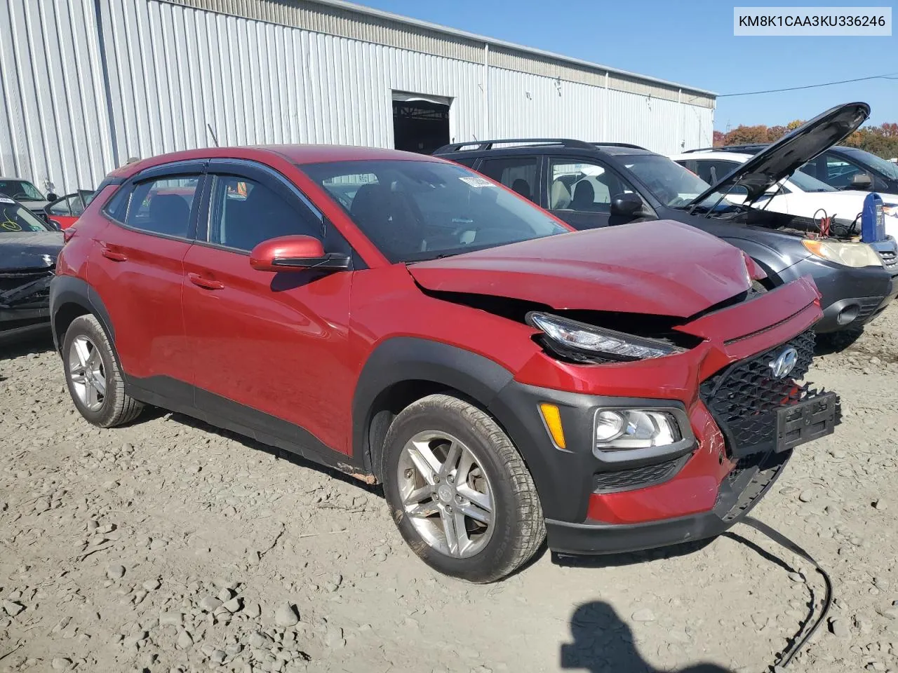 2019 Hyundai Kona Se VIN: KM8K1CAA3KU336246 Lot: 77320584