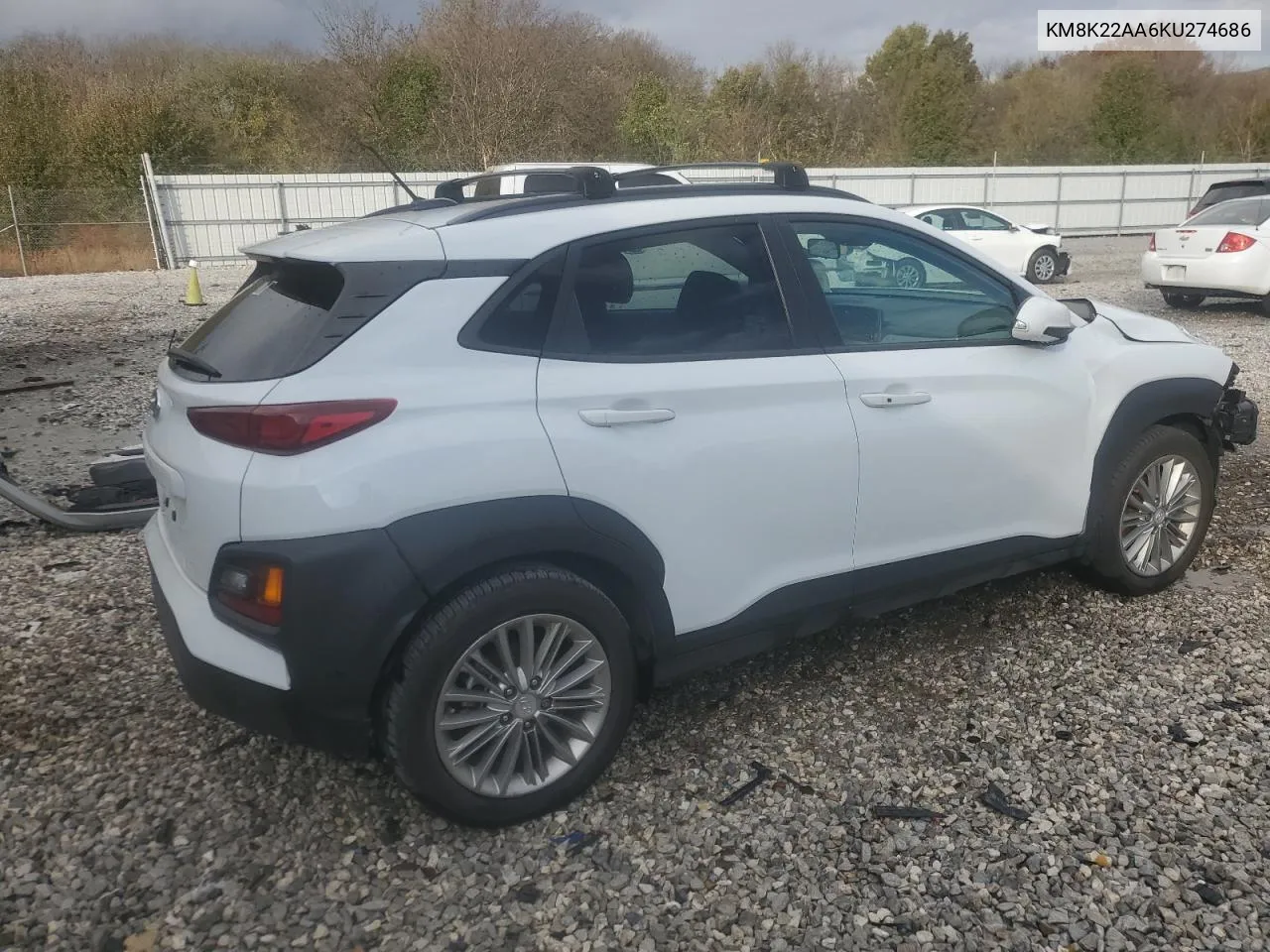 2019 Hyundai Kona Sel VIN: KM8K22AA6KU274686 Lot: 78464254