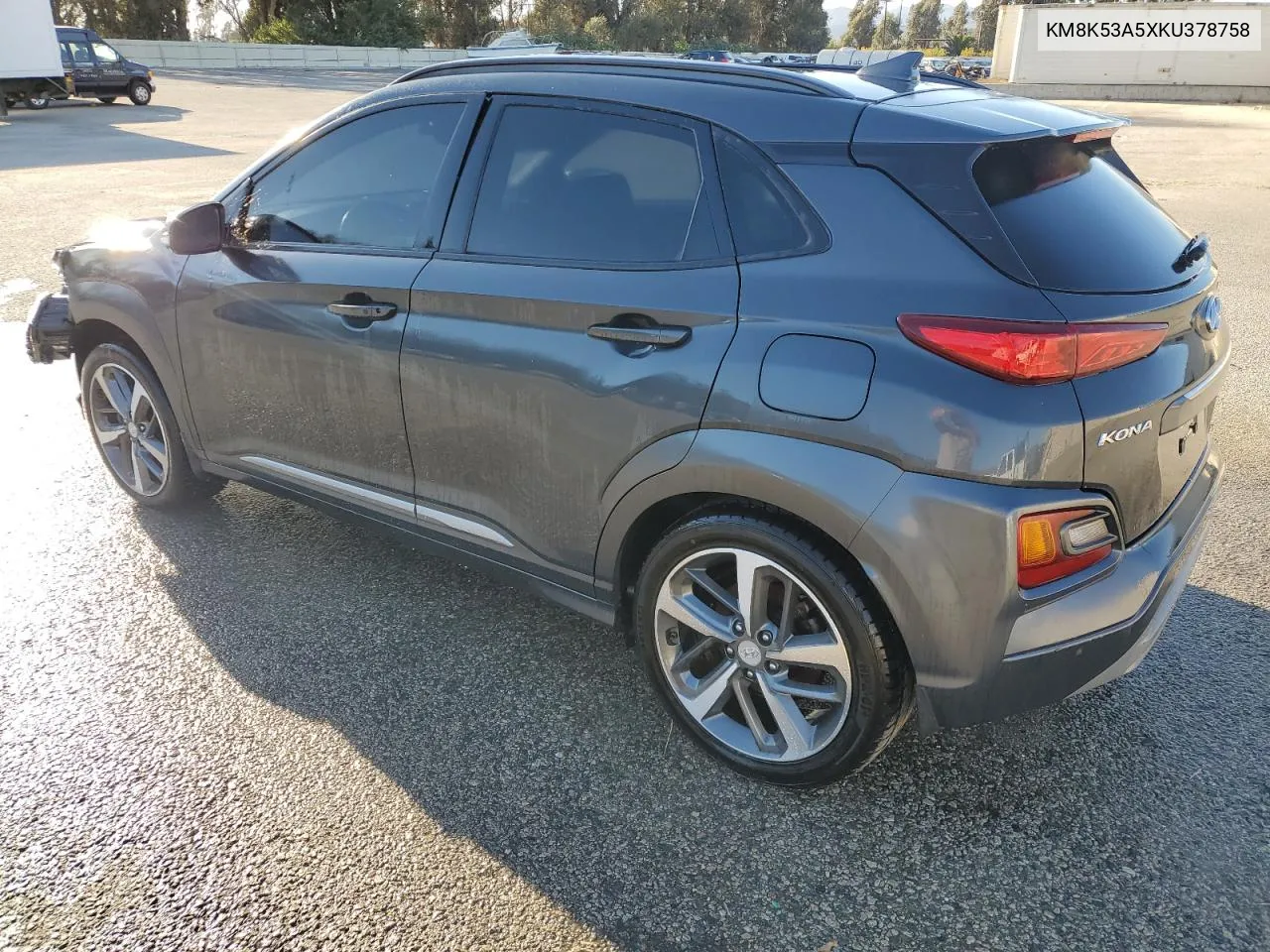 2019 Hyundai Kona Ultimate VIN: KM8K53A5XKU378758 Lot: 78498494