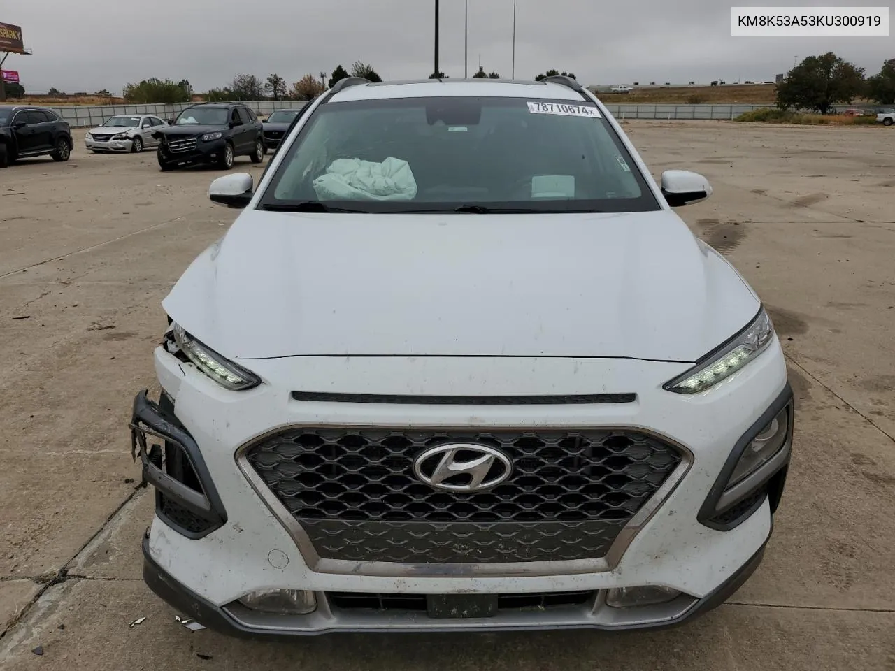 2019 Hyundai Kona Ultimate VIN: KM8K53A53KU300919 Lot: 78710674