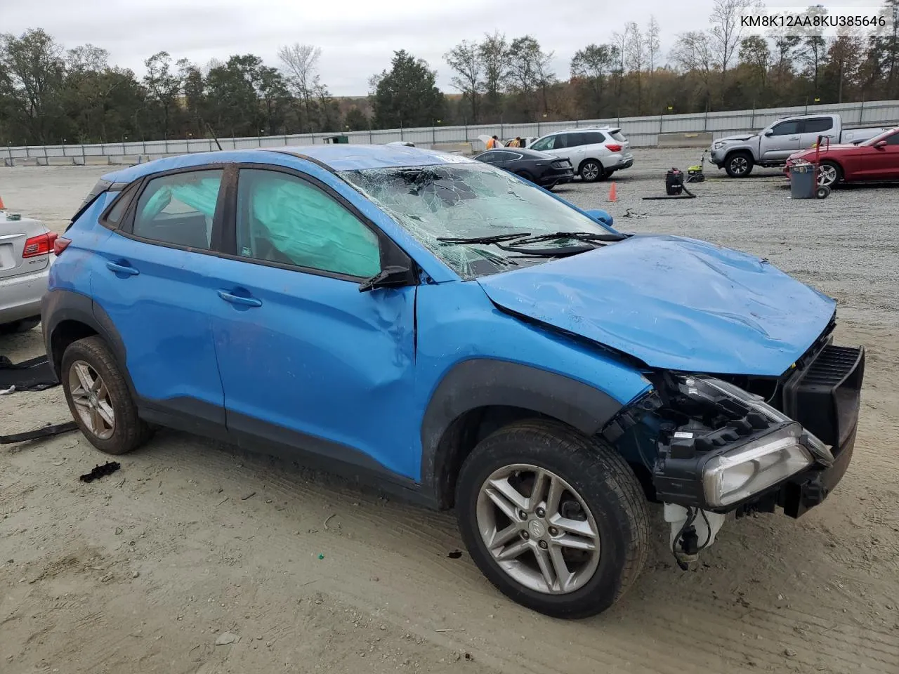 2019 Hyundai Kona Se VIN: KM8K12AA8KU385646 Lot: 79159344